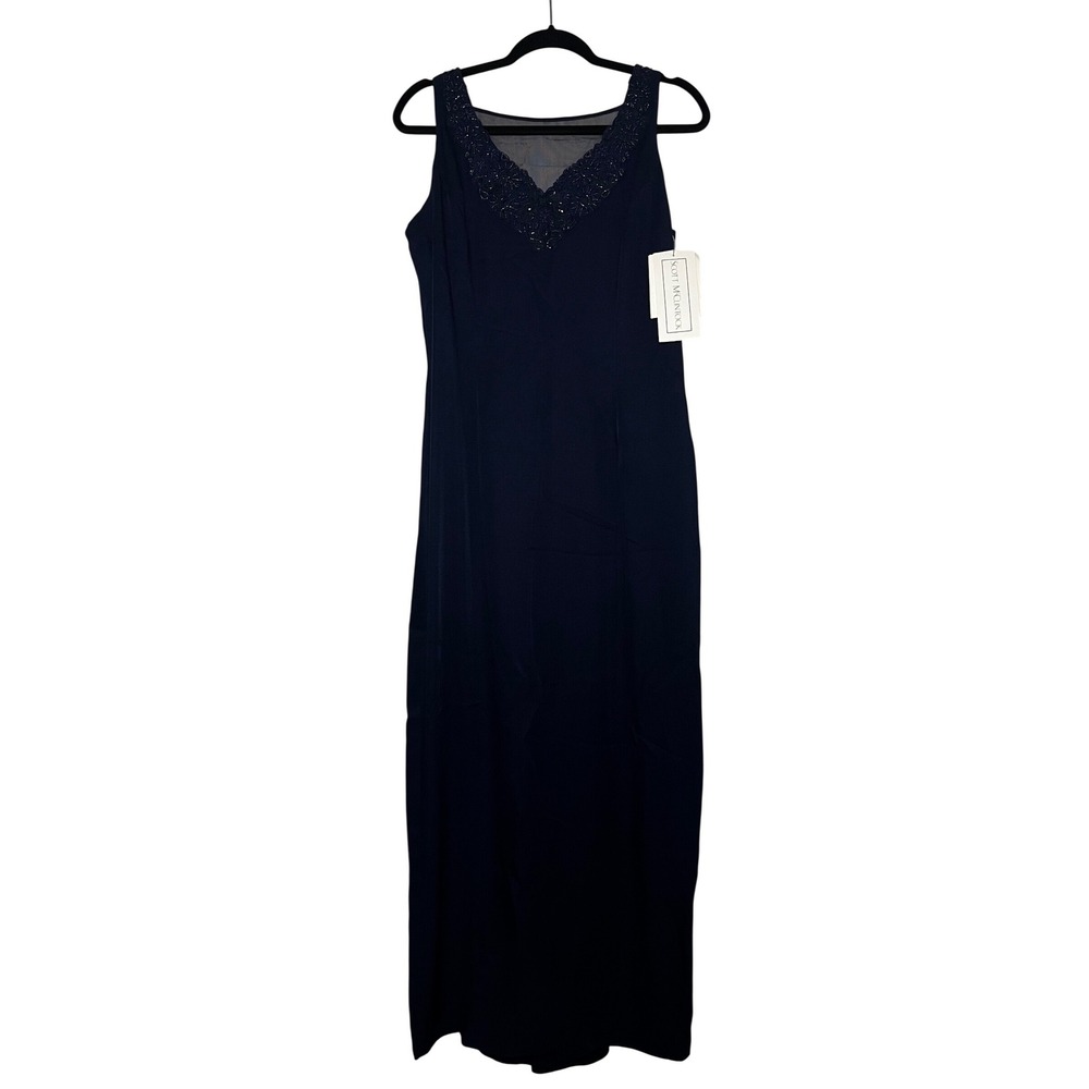 Vintage 1990s Scott McClintock Navy Evening Dress | Sz 14‎ | New With Tags